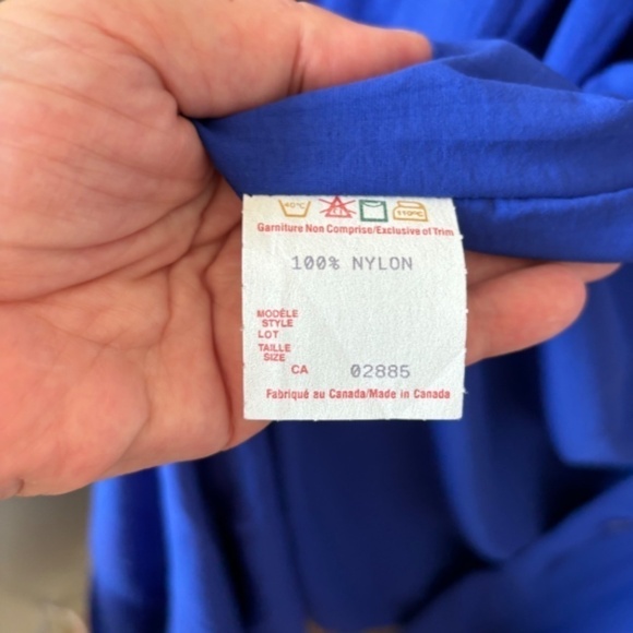 Vintage Women's Full Length, Cobalt Blue, Lined Trench Coat, Circa 1980s, SZ 12 - Picture 8 of 9